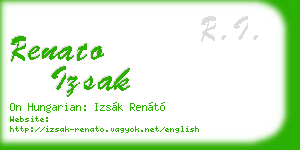 renato izsak business card