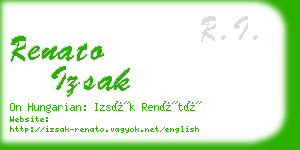 renato izsak business card